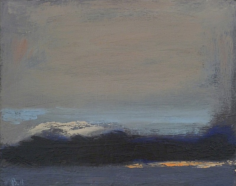 Lac et montagnes, oeuvre de Pierre-Olivier  Barman