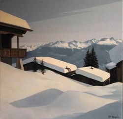 Anzère sous la neige, Jean-Pierre  Magnin