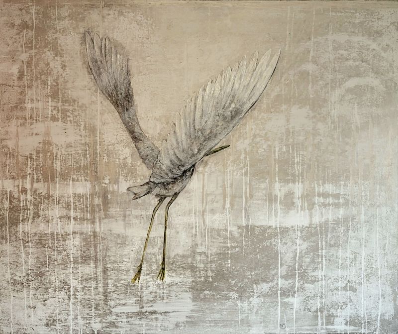 Encore... Aigrette en vol, Monica  Gersbach-Forrer