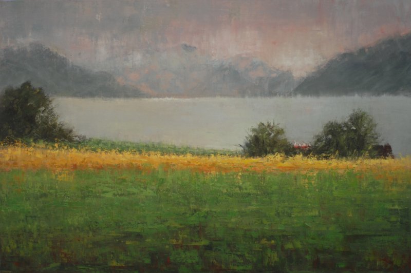 Sur la route du Mont Pelerin, oeuvre de Noël  Hémon