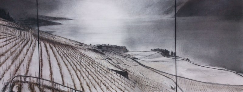 Lavaux I, triptyque, Pierre-Yves  Gabioud