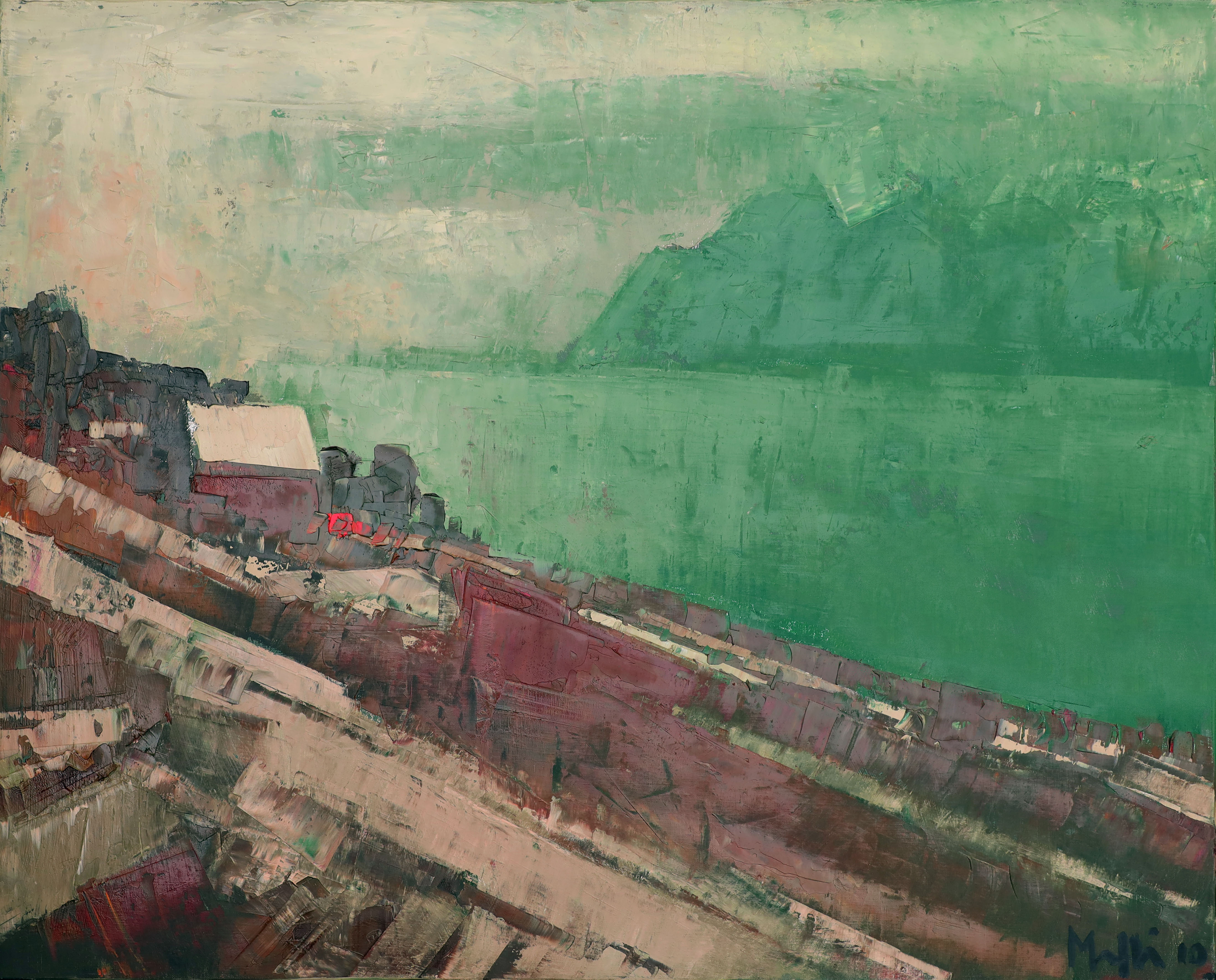 Léman vue de Lavaux, Walter  Mafli