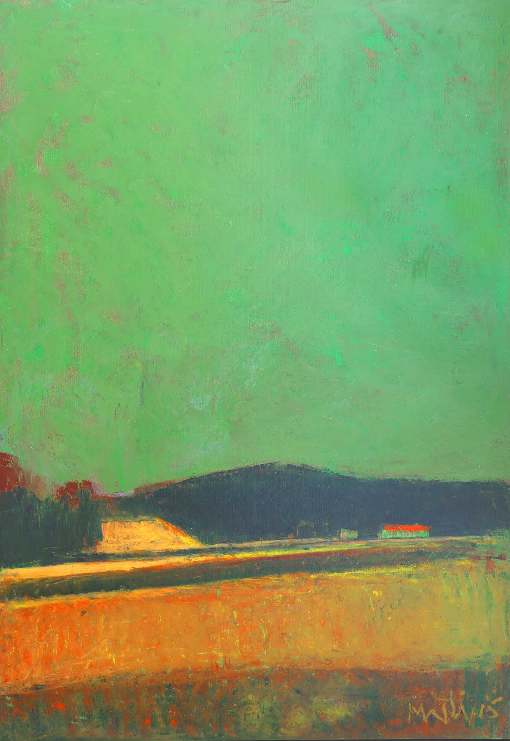 Paysage au ciel malachite, Walter  Mafli