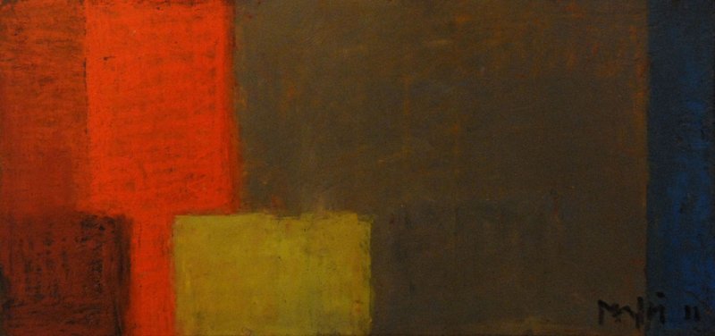 Abstrait petit orange, Walter  Mafli