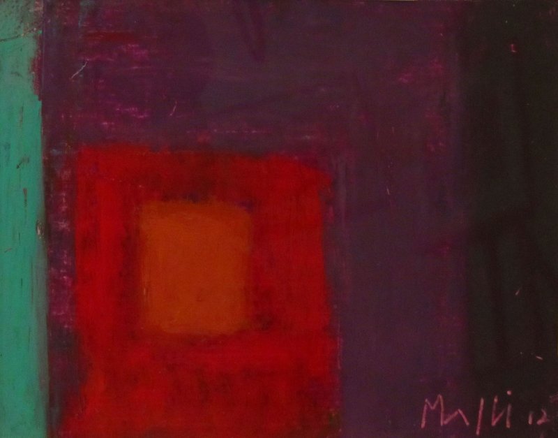 Violet au carré rouge-jaune, Walter  Mafli