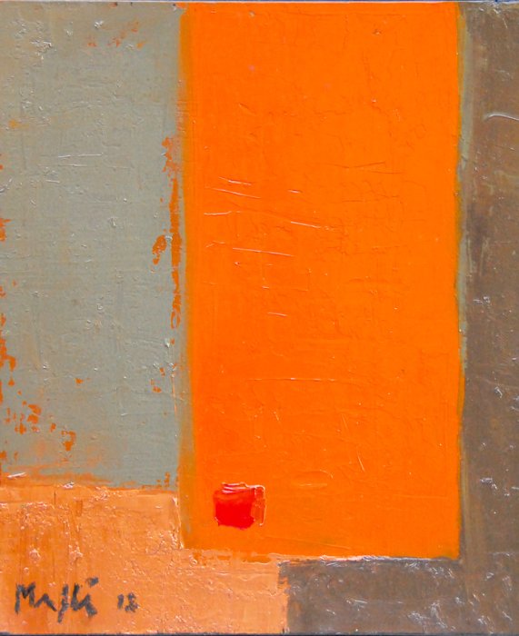 Orange au carré rouge, Walter  Mafli
